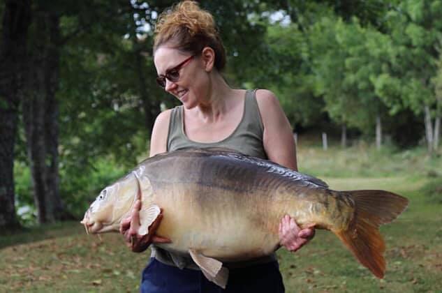 big carp at golden oak lake in france